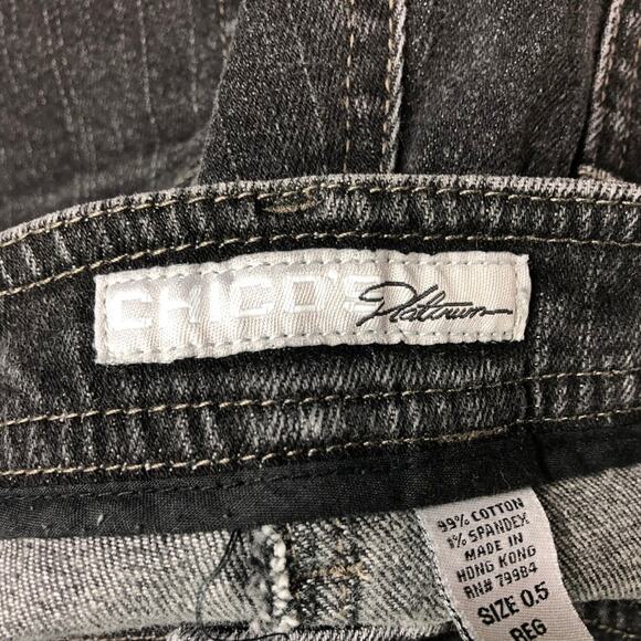 Chico's 0.5 6 Womens Black Bootcut Denim Jeans - Picture 5 of 6